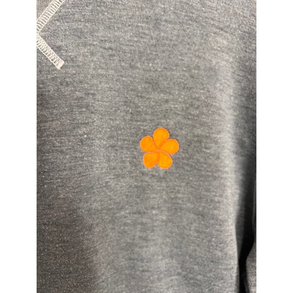 Gray Long Sleeve Shirt with Orange Accent - Picture 5 of 7